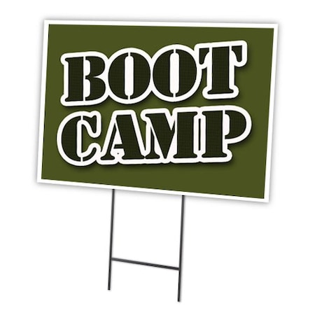 Signmission Boot Camp Yard Sign & Stake outdoor plastic coroplast window, C-1824 Boot Camp C-1824 Boot Camp